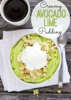 Avocado Pudding - A healthy dessert with low-carb option.