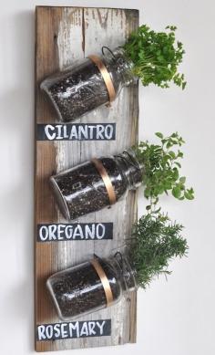 Mason Jar Herb Garden, gardening, diy crafts, kitchen herbs