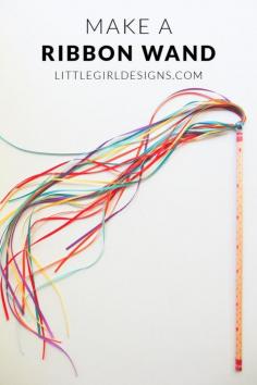 How to Make a Ribbon Wand - Little Girl Designs