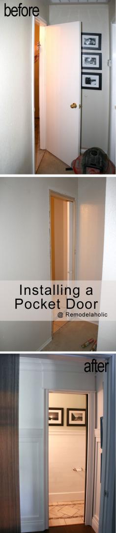 How to install pocket door.  I want to replace Madison's gigantic closet door with a pocket door.