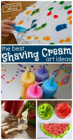 10 Shaving Cream Art Ideas - must try! Awesome art and sensory play ideas.