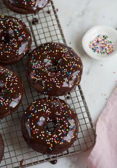 Baked Chocolate Cake Doughnuts