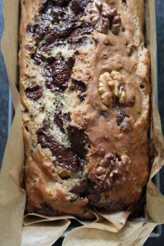 Bananen-walnoot-chocolade brood (Dutch)