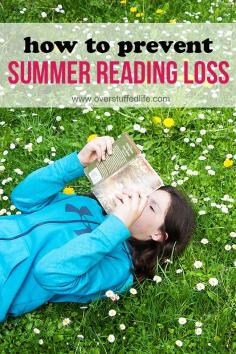 Ideas and tips for getting your children to read this summer. Reading throughout the summer is the best way to prevent summer reading/learning loss. Plus, book lists that are appropriate for your child's age.  #SummerReading #ReadingIsFun