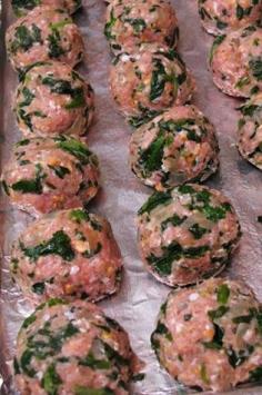 #turkey and #spinach meatballs- #HEALTHY #MEATBALLS  #Recipe #Appetizer #Finger_food #Party