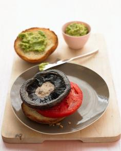 Portobello Mushroom Burger with Spicy Avocado Sauce Recipe | Cooking | How To | Martha Stewart Recipes