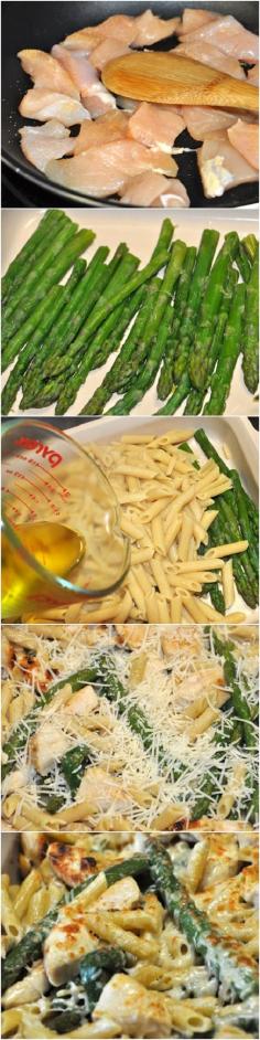 Penne w/ Chicken & Asparagus.