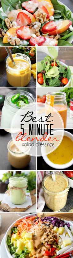 
                    
                        The Best 5 Minute Blender Salad Dressings for the silkiest, easiest dressings every time because homemade dressings are the best! #blendtec #giveaway #dressing #salad #saladdressing
                    
                