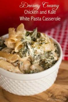 You will love this light but creamy white casserole loaded with chicken, kale, and casserole.