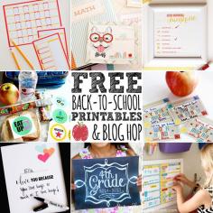Back To School Free Printable Blog Hop