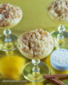 Mexican Rice Pudding - a creamy, comforting rice pudding with vanilla and cinnamon.  This is an old family recipe that's been passed along to us!