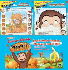 Curious George Halloween Boo Fest Activity Printables.