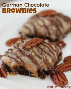 GERMAN CHOCOLATE BROWNIES APRIL 26, 2012 BY: CHEF IN TRAINING 21  German Chocolate will forever remind me of my mom. Growing up she would al...