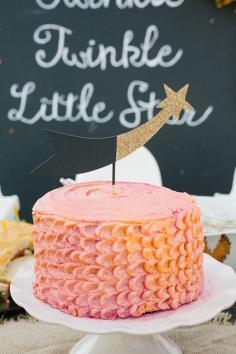 Cute Cake: "I enlisted the help of my sister to make Jane's cake," Kirsten says. "She did such a great job. The star cake topper is from Scout Mob." Source: 6th Street Design School