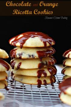 Light and flavorful soft cookies with a cake-like texture, these chocolate and orange ricotta cookies from Roxanashomebaking.com are a crowd pleaser.  #ohmy #chocolate #orange ricotta #cookies #recipe http://www.roxanashomebaking.com/chocolate-and-orange-ricotta-cookies-recipe/ ❤️