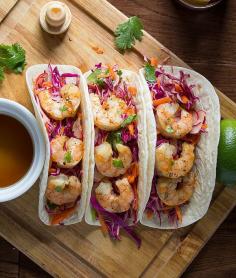 Chipotle Lemongrass Maple Shrimp Tacos