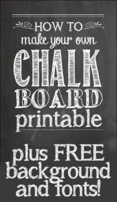 How to Make Your Own Chalkboard Printables #DIY #craft