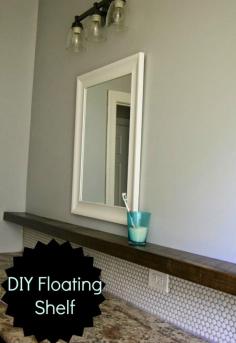 Add a floating shelf above bathroom sink?