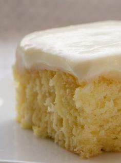 Lemon Poke Cake ~ all three components are lemon-flavored. Each with just a hint of lemon. The finished cake still maintains a gentle lemon flavor. There’s no doubt this is a lemon cake, but it doesn’t beat you over the head with it. It’s lovely, cool and just the thing for dessert on a summer day | Bake or Break