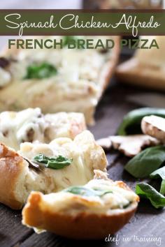 Spinach Chicken Alfredo French Bread Recipe