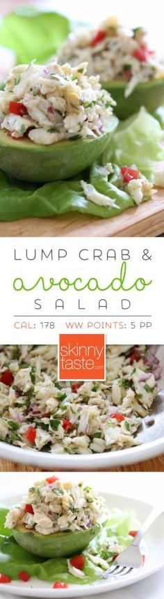 Lump crab and avocado salad.