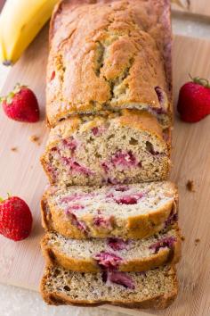 ✅The BEST Strawberry Banana Bread