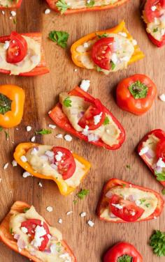Healthy Hummus Stuffed Peppers @iwanttobrowse