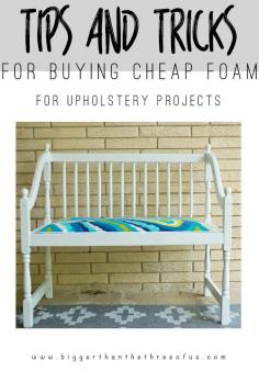 My tips and tricks for where to buy cheap foam for your upholstery projects. Headboard idea for boys room!