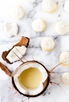 If You Like Piña Coladas: Coconut Meringues with Pineapple Curd Filling Recipe | Paper and Stitch