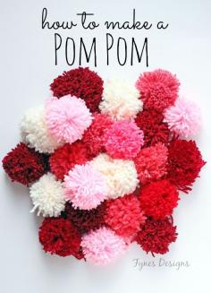 Make these EASY pom poms quick with this simple trick from fynesdesigns.com