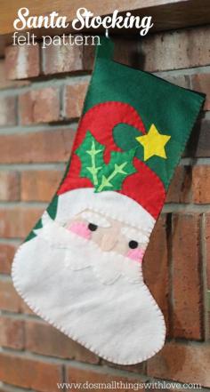 
                    
                        Santa Christmas Stocking Felt Pattern
                    
                