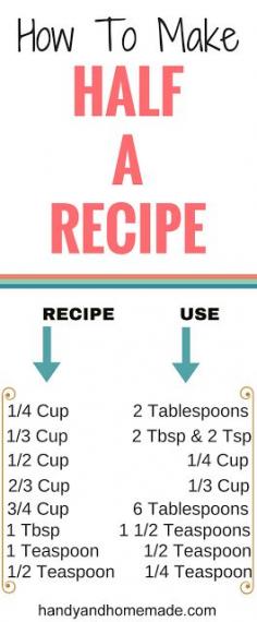 Half recipe