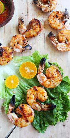 Lemongrass Grilled Shrimp #ShrimpRecipes #LemonGrass #Paleo #Vegan #Vietnamese-Style