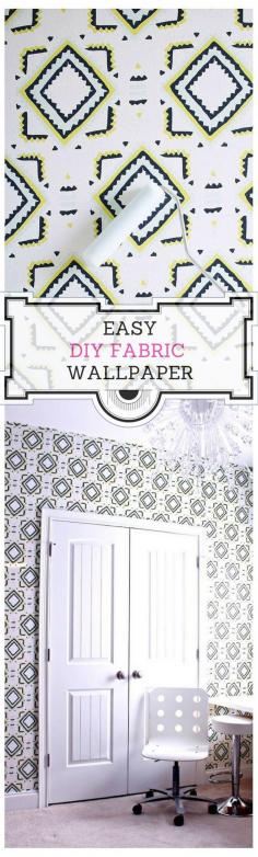 
                    
                        DIY Fabric Wallpaper - Chaotically Creative
                    
                