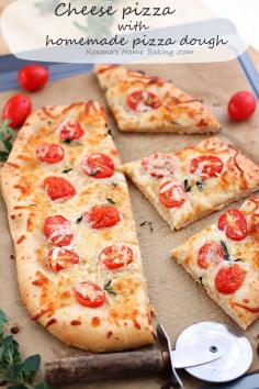 Cheese pizza with homemade pizza dough TOP 10 Homemade PIZZA Recipes