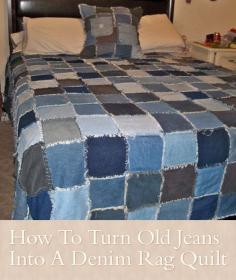 
                    
                        How To Turn Old Jeans Into A Denim Rag Quilt
                    
                