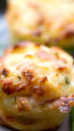 Mashed Potato Puffs ~ Delicious... They are Crispy on The outside and Soft, Creamy, and Cheesy on The inside. side dish, appetizer, snack. gluten free recipe