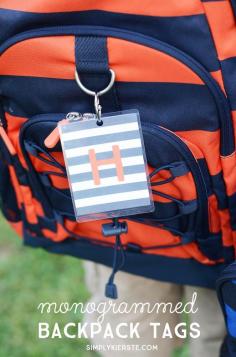 
                    
                        Monogrammed Backpack Tags | simplykierste.com
                    
                