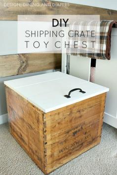 
                    
                        Turn an old shipping crate into a toy box by building a lid with hinges
                    
                