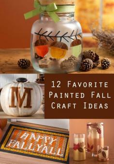 I love acrylic paint crafts! Here are 12 of my favorite painted craft ideas for fall. Great ideas for home decor.