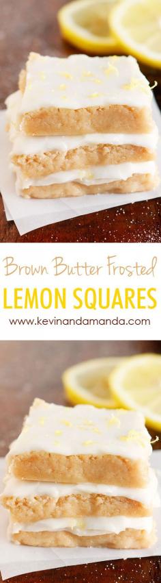Brown butter lemon squares