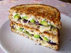 Brie, Grape & Avacado sandwich!  #food #recipe