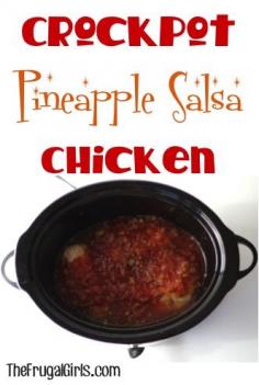 Crockpot Pineapple Salsa Chicken in Crockpot Recipe, Main Courses Sides, Recipes