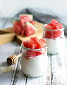 
                    
                        Honey Drizzled Watermelon and Yogurt Parfait
                    
                