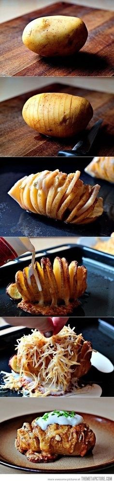 The perfect baked potato. My kind of comfort food 
                                        