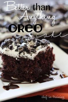 
                    
                        Better than Anything Oreo Cake!... This is the perfect cake for all the chocolate-lovers out there! This cake is super impressive and super easy! #cake #dessert #recipe
                    
                
