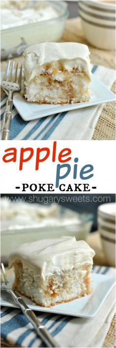 
                    
                        Apple Pie Poke Cake: all the delicious flavor of apple pie in a delicious, moist poke cake!
                    
                