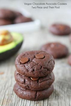 Vegan Chocolate Avocado Cookies | Vegan Cookie Recipe | Two Peas & Their Pod