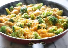 One Pan Cheesy Chicken, Broccoli & Rice - The Girl Who Ate Everything