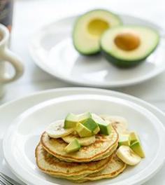 Avocado Banana Pancake Stacks Recipe :: Hass Avocado Recipes, Fresh Avocado Recipe